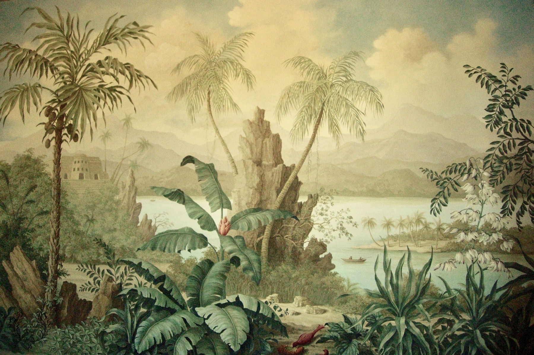 Фреска Аффреско море пальмы